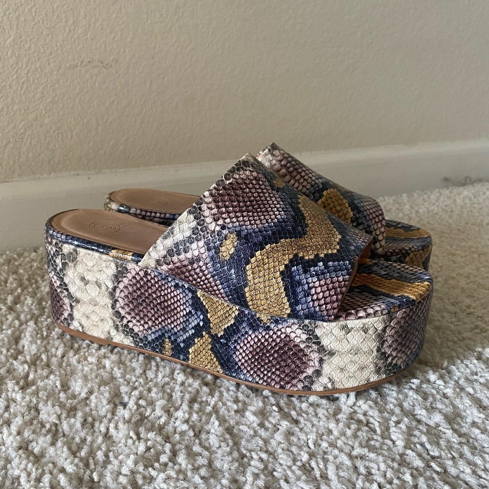 Urban Outfitters Snake Print Platforms